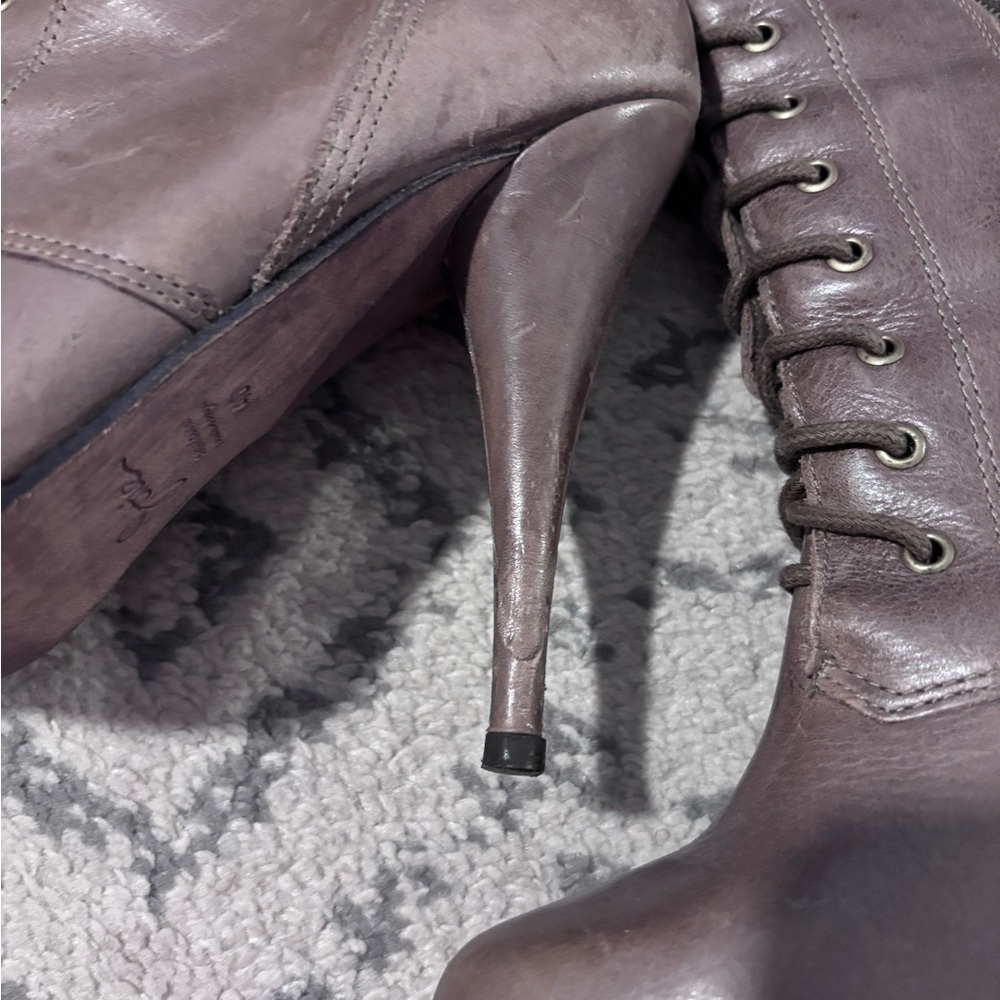 Joie Brown Over the Knee Lace-Up Boots - Picture 10 of 12